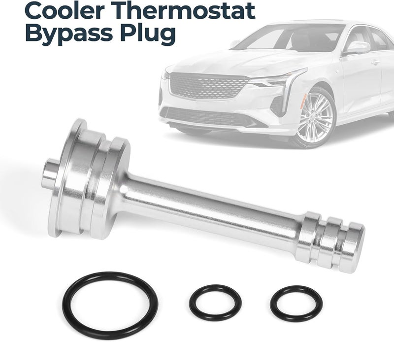 Atesilor Transmission Cooler Thermostat Bypass Plug Barbell Compatible with GMC Cadillac Chevrolet with 6l80/90 8l90 2014-2020, Fit for 86774933 Thermal Bypass Valve (Double O-Ring) - Image 2